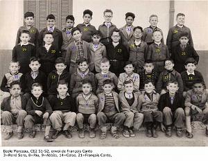ECOLE MARCEAU GARCONS 1951 CE2